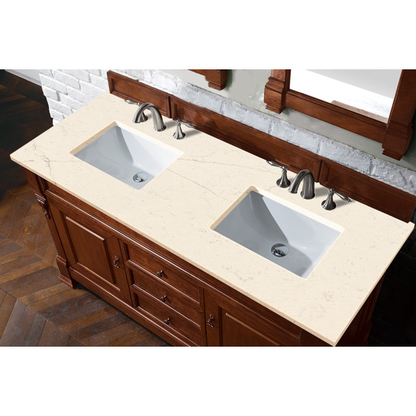 Darby Home Co Vivanco 60'' Freestanding Double Bathroom Vanity with Vanity Top & Reviews Wayfair